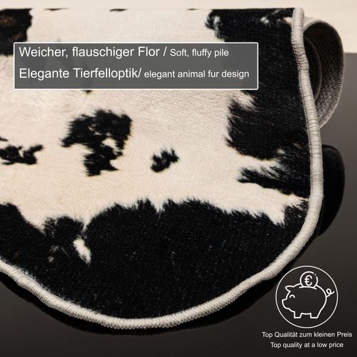 Tapis En Fourrure Synthétique Emilia 100x130 Cm - Noir