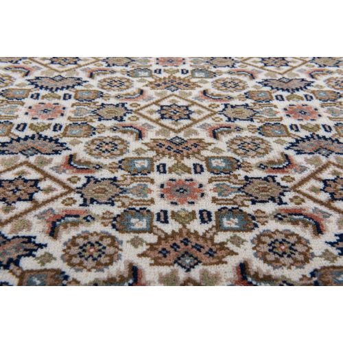 Tapis D'orient Noué à La Main Benares 200x300 Cm - Crème