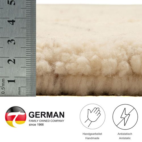 Tapis Berbère Original En Laine Hadj 200x250 Cm - Beige