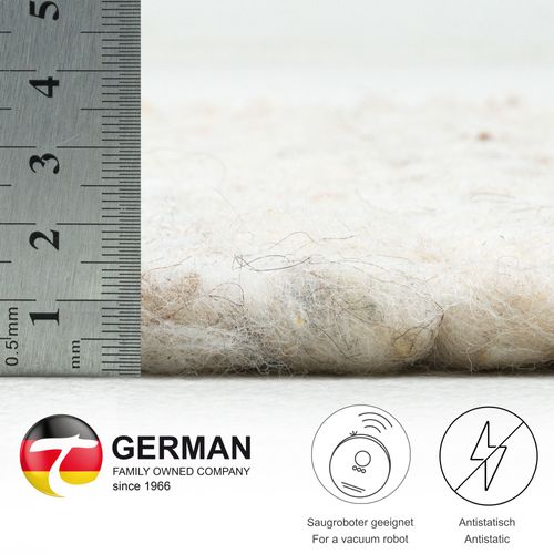 Tapis En Laine Réversible Alm-glück 60x90 Cm - Crème
