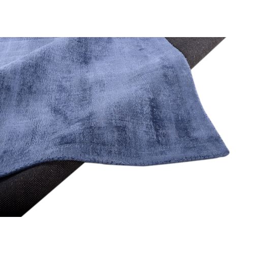 Tapis En Viscose Tissé Main Aspect Vieilli - Shine 250x300 Cm - Bleu