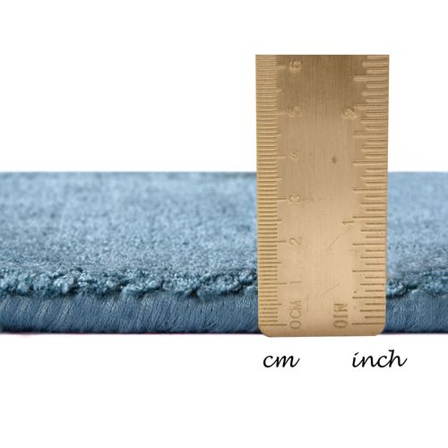 Tapis En Viscose Tissé Main Aspect Vieilli - Shine 300x400 Cm - Aqua