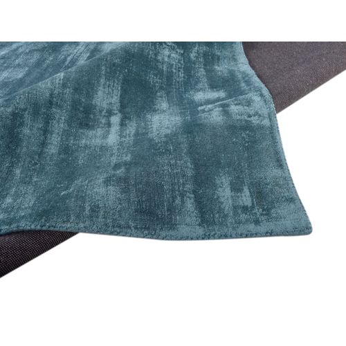 Tapis En Viscose Tissé Main Aspect Vieilli - Shine 300x400 Cm - Aqua