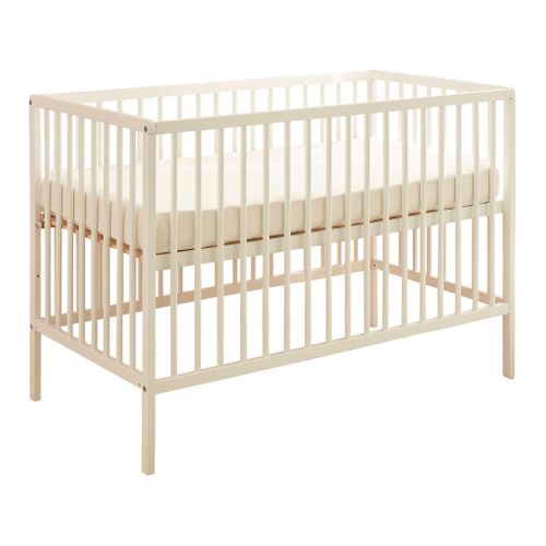 Lit bébé 60x120 cm CELIA Blanc vue 3/4