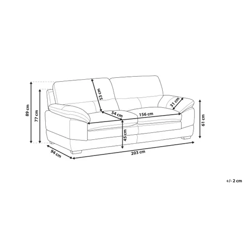 Canapé 3 Places En Cuir Véritable Et Cuir Pu Marron Horten