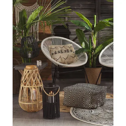 Lanterne En Bois Clair 56 Cm Tonga