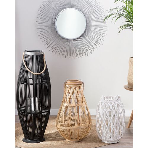 Lanterne En Bois Clair 56 Cm Tonga