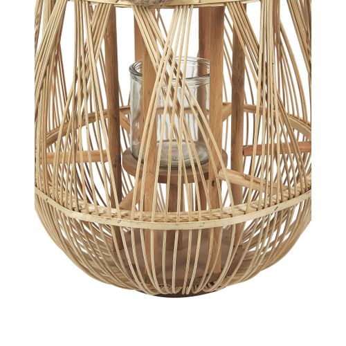 Lanterne En Bois Clair 56 Cm Tonga