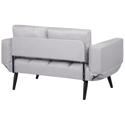 Canapé Convertible 2 Places En Tissu Gris Clair Brekke
