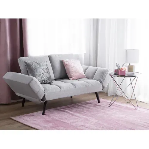 Canapé Convertible 2 Places En Tissu Gris Clair Brekke