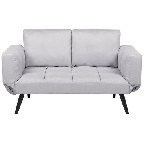 Canapé Convertible 2 Places En Tissu Gris Clair Brekke