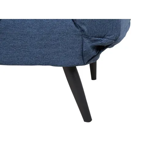 Canapé Convertible 2 Places En Tissu Bleu Marine Brekke