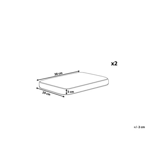 Lot De 2 Coussins Vert Et Blanc Pour Chaises De Jardin Fiji