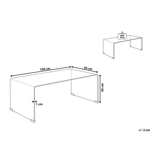 Table Basse En Verre Transparent Kendall