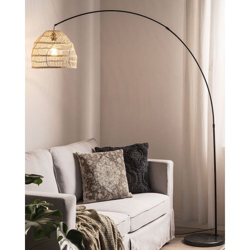 Lampe Sur Pied Avec Abat-jour En Rotin Clair Guaviare