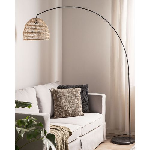 Lampe Sur Pied Avec Abat-jour En Rotin Clair Guaviare