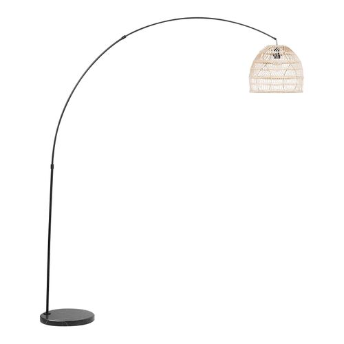 Lampe Sur Pied Avec Abat-jour En Rotin Clair Guaviare