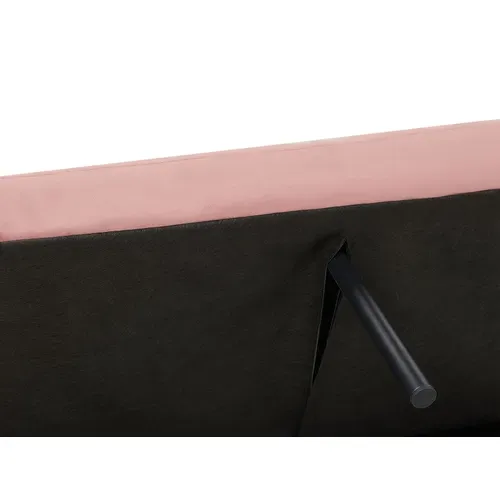 Canapé Convertible 3 Places En Velours Rose Vimmerby