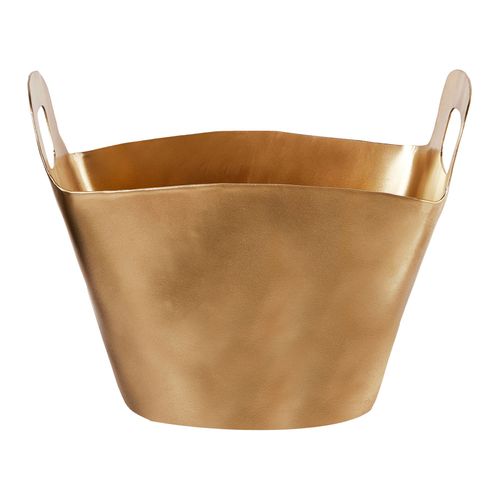 Seau à Champagne / Rafraîchissoir Vintage Facettes Doré Miroir - Années 70/80, Made In Germany