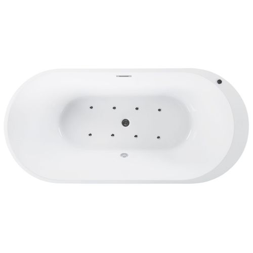 Baignoire Balnéo Îlot Avec LED Nevis 170 X 80 Cm Noir