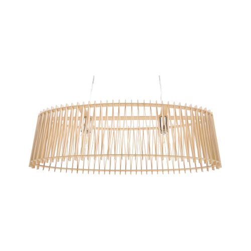 Lampe Suspension Design Effet Bois Clair Chari