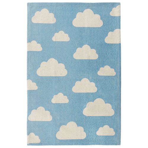 Tapis Enfant Motif Nuage Bleu 60 X 90 Cm Gwalijar