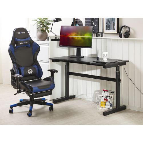 Bureau De Jeu Hauteur Ajustable Noir Durbin