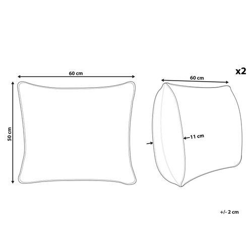Lot De 2 Oreillers En Plumes Et Duvet De Canard 50 X 60 Cm Feldberg