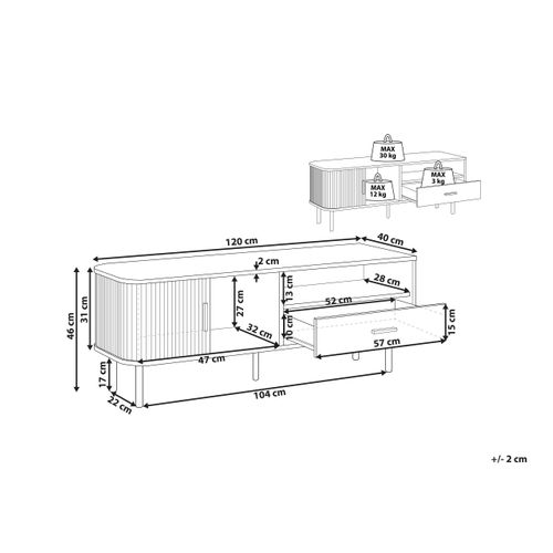 Meuble TV Bois Foncé Jose