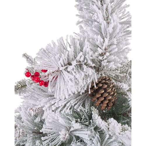 Sapin De Noël Artificiel Effet Neige 120 Cm Blanc Masala