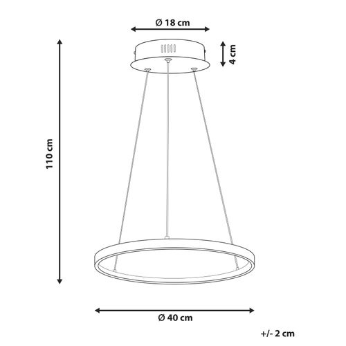 Lampe LED Suspendue Ø 50 Cm Rose Doré Jordan