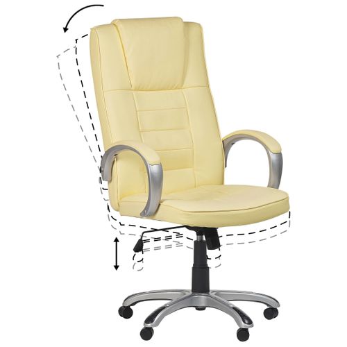 Fauteuil Massant Cuir Pu Beige Grandeur