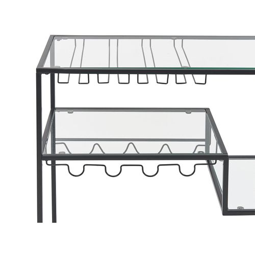 Desserte De Cuisine Verre Transparent / Noir Marcola