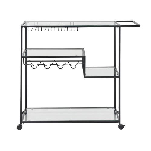 Desserte De Cuisine Verre Transparent / Noir Marcola