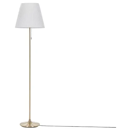 Lampadaire Cuivré Et Blanc En Métal Torysa