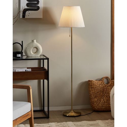 Lampadaire Cuivré Et Blanc En Métal Torysa