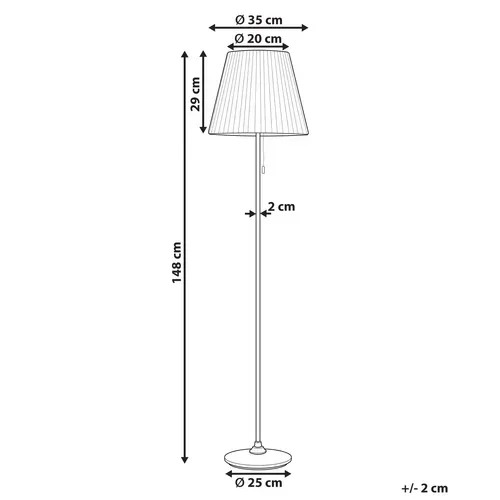 Lampadaire Cuivré Et Blanc En Métal Torysa