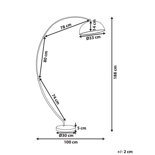 Lampadaire En Métal Doré Kama