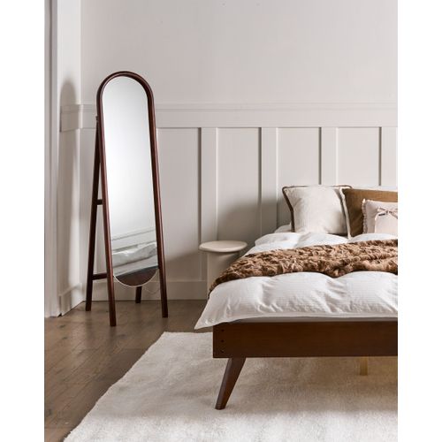 Miroir Sur Pied Bois Foncé 30 X 150 Cm Chelles