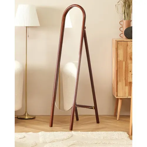 Miroir Sur Pied Bois Foncé 30 X 150 Cm Chelles
