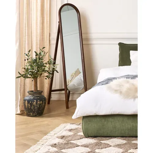 Miroir Sur Pied Bois Foncé 30 X 150 Cm Chelles
