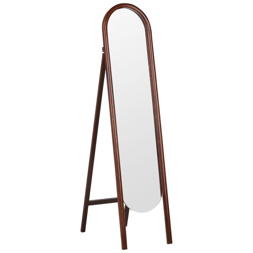 Miroir Sur Pied Bois Foncé 30 X 150 Cm Chelles