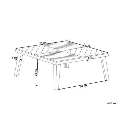Table Basse De Jardin En Bois D'acacia 70 X 70 Cm Baratti