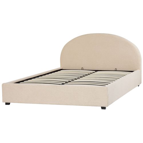 Lit Pouf Bouclé Vaucluse 160 X 200 Cm Beige