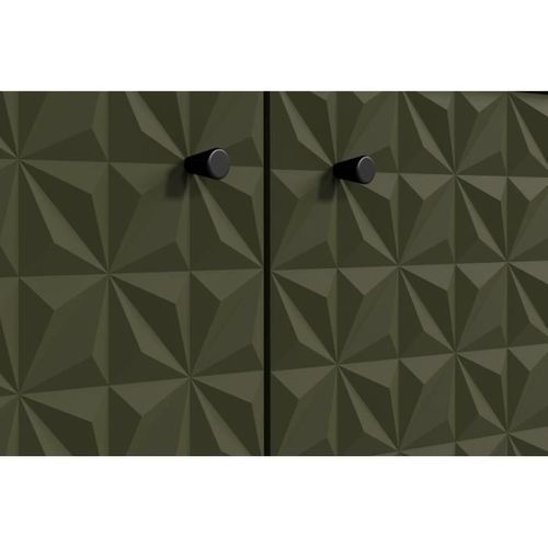 Buffet Bas - Sentra - Vert Foncé - 2 Portes, 3 Tiroirs - 124 X 40 X 136 Cm -