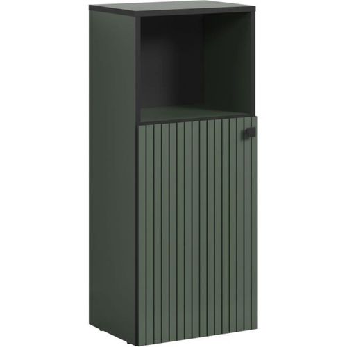 Colonne De Salle De Bain Pure Bliss Vert Sauge Et Noir 40 X 95 X 31 Cm