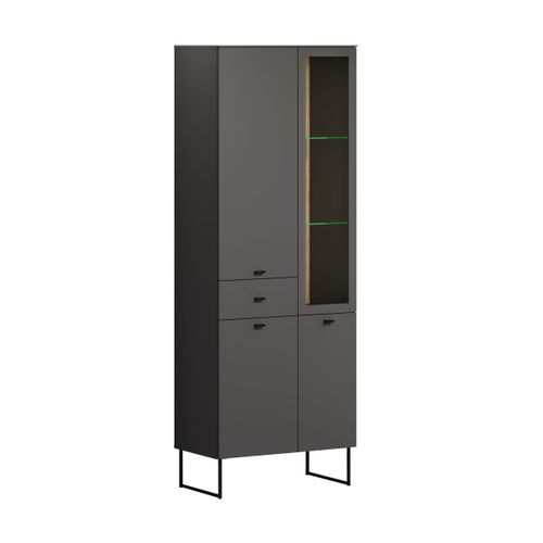 Vitrine 3 Portes, 1 Tiroir Et 1 Niche H197 Cm