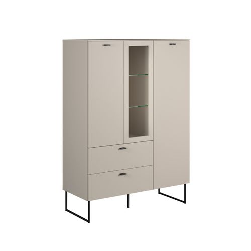 Buffet Haut 2 Portes, 2 Tiroirs Et 1 Niche L100 Cm