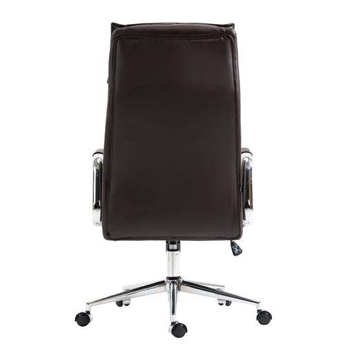 CLP-Fauteuil de bureau Rako en véritable cuir ajustable et pivotant