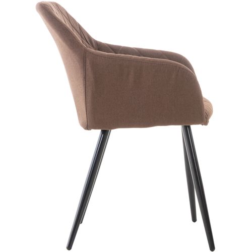 Chaise de salle à manger HWC-H73, fauteuil, chaise de cuisine, avec accoudoirs, acier rétro Chaise de salle à manger HWC-H73, fauteuil, chaise de cuisine, avec accoudoirs, acier rétro